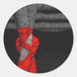 Pegatina Redonda Ballerina Shoes Cute Ballet