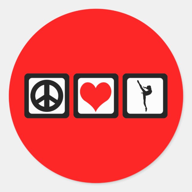 Pegatina Redonda Ballet (Anverso)