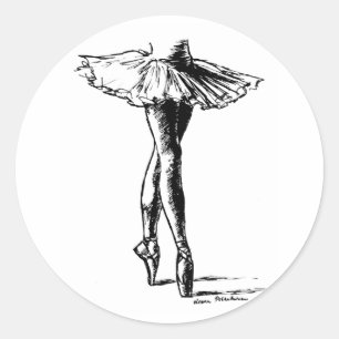 Pegatina Redonda Ballet