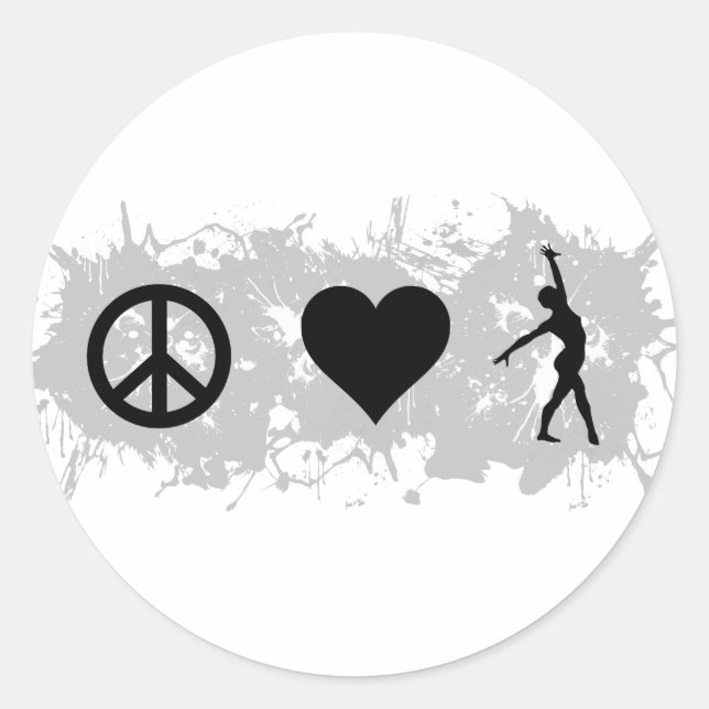 Pegatina Redonda Ballet 1 (Anverso)