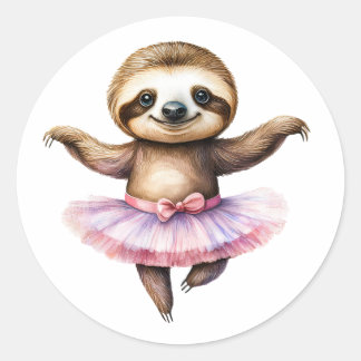 Pegatina Redonda Ballet bailarín de eslogan suave