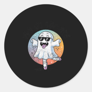 Pegatina Redonda Ballet Fantasma Fantasma De Boo Ree Halloween