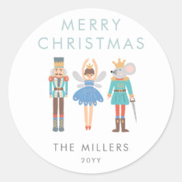 Pegatina Redonda Ballet Nutcracker Moderno mínimo