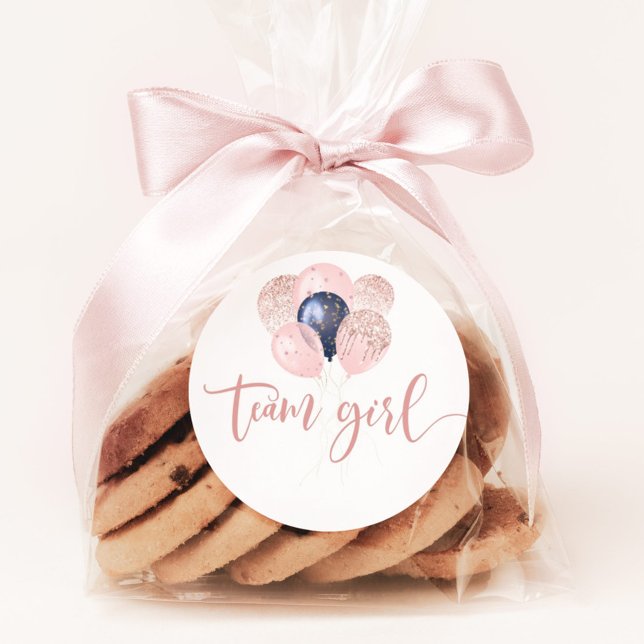 Pegatina Redonda Ballons Azul o rosa chica del equipo de revelación (Subido por el creador)