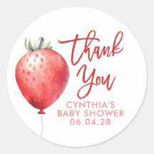 Balón de fresa lindo diversión gracias