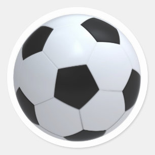 Pegatina Redonda Balón de fútbol