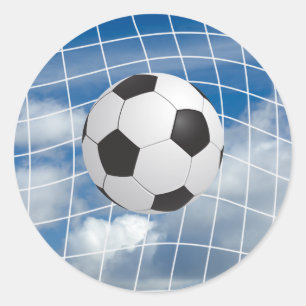 Pegatina Redonda Balón de fútbol