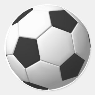 Pegatina Redonda Balón de fútbol: