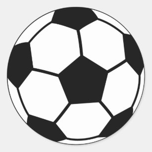 Pliego 21 pegatinas personalizable balón de fútbol 5,7x3cm