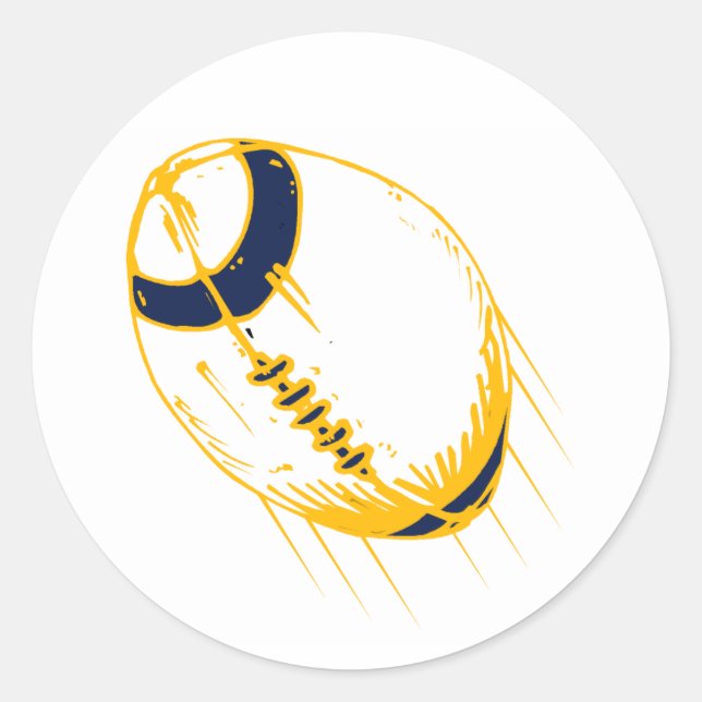 Pegatina Redonda Balón de fútbol (Anverso)