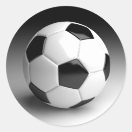 Pegatina Redonda Balón de Fútbol Balón de Fútbol Personalizado Pega