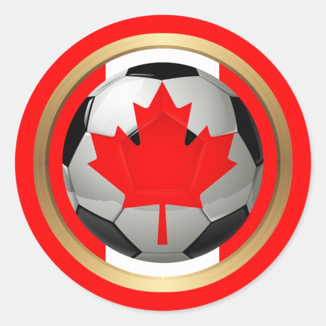 Pegatina Redonda Balón de fútbol canadiense (Anverso)