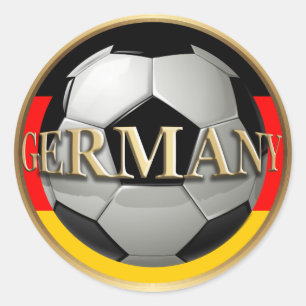 Pegatina Redonda Balón de fútbol de Alemania