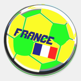 Pegatina Redonda Balón de fútbol Francia