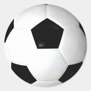 Pegatina Redonda Balón de fútbol (fútbol)