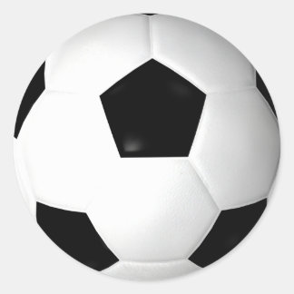 Pegatina Redonda Balón de fútbol (fútbol)