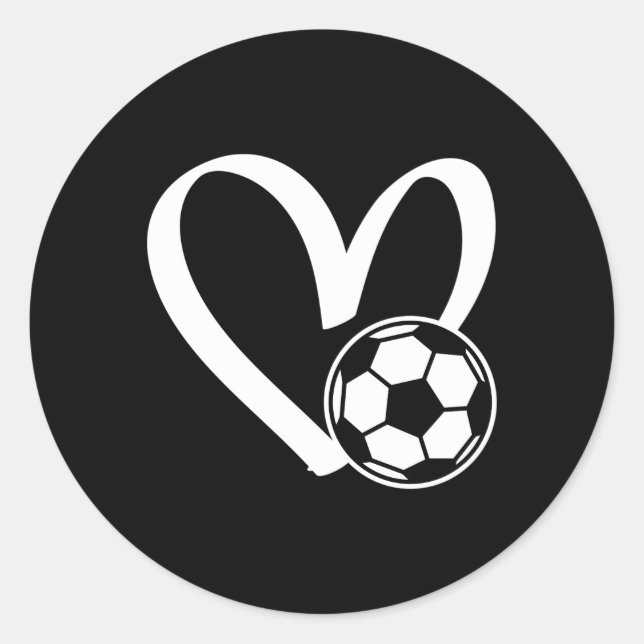 Pegatina Redonda Balón de fútbol he (Anverso)