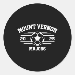 Pegatina Redonda Balón de fútbol Mount Vernon Majors 2025 