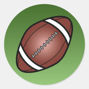 Pegatina Redonda Balón de Rugby Fútbol