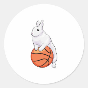 Pegatina Redonda Baloncestista Bunny