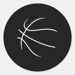 Pegatina Redonda Baloncestistas Baloncestistas Baloncestistas Balon
