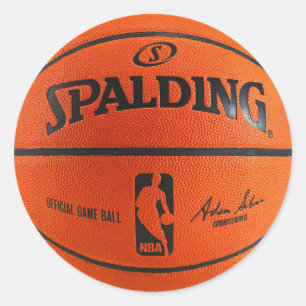 Pegatina Redonda Baloncesto