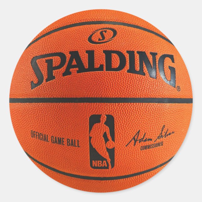 Pegatina Redonda Baloncesto (Anverso)