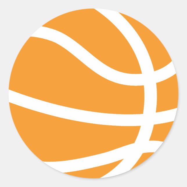 Pegatina Redonda baloncesto (Anverso)