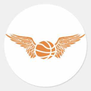 Pegatina Redonda baloncesto.