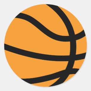 Pegatina Redonda baloncesto