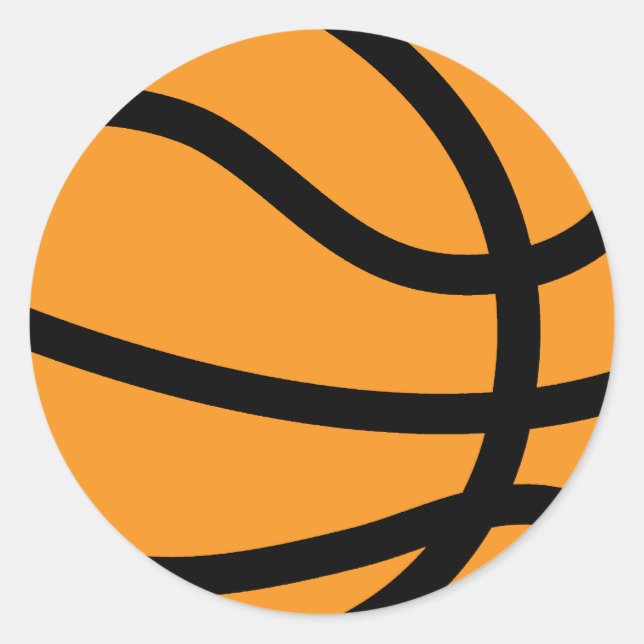 Pegatina Redonda baloncesto (Anverso)