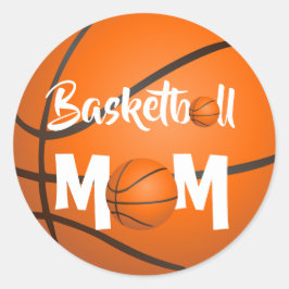 Pegatina Redonda Baloncesto