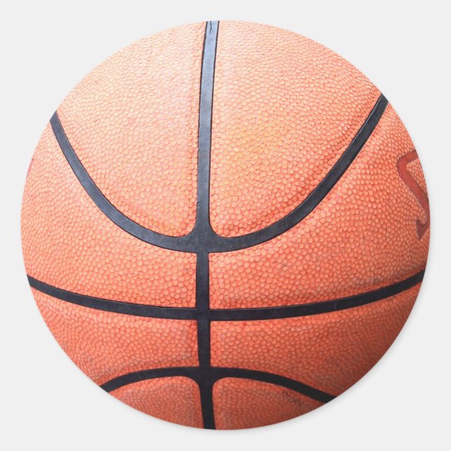 Pegatina Redonda Baloncesto (Anverso)