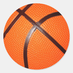 Pegatina Redonda Baloncesto