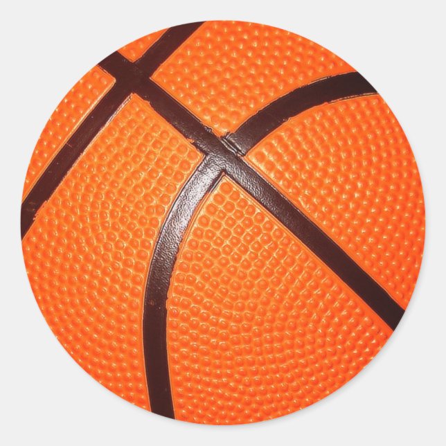 Pegatina Redonda Baloncesto (Anverso)