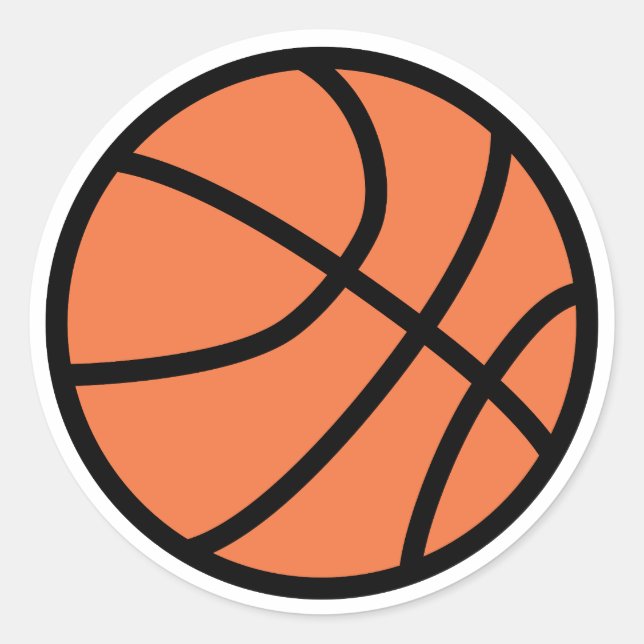 Pegatina Redonda Baloncesto (Anverso)