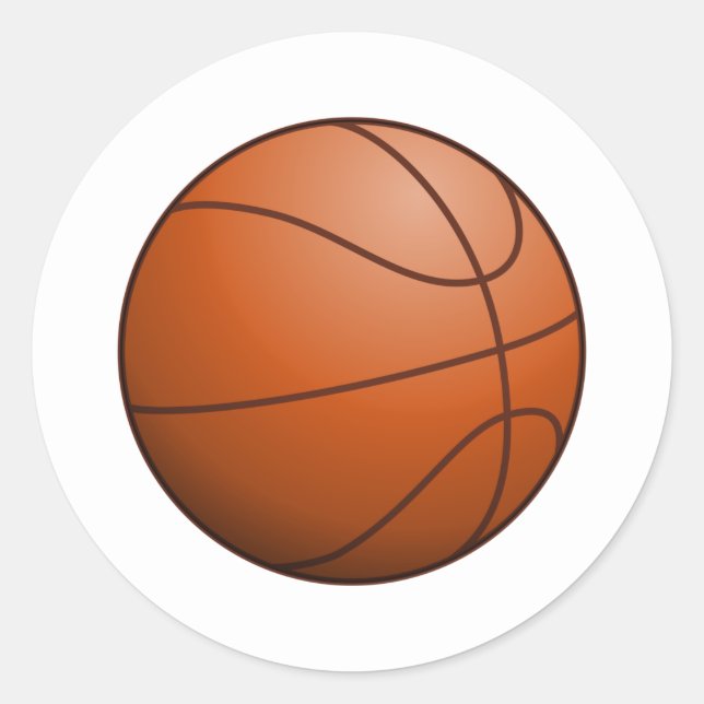 Pegatina Redonda Baloncesto (Anverso)