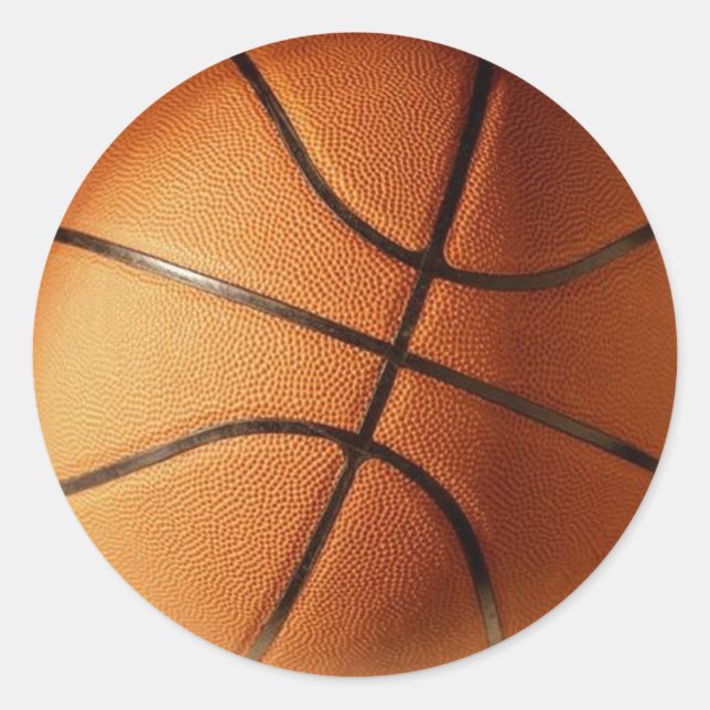 Pegatina Redonda Baloncesto (Anverso)