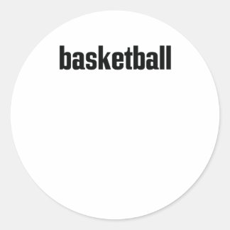 Pegatina Redonda Baloncesto