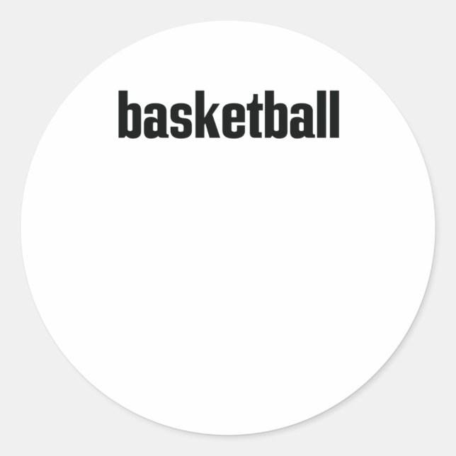 Pegatina Redonda Baloncesto (Anverso)