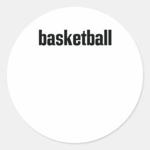 Pegatina Redonda Baloncesto