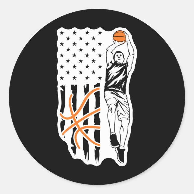 Pegatina Redonda Baloncesto3 (2) (Anverso)