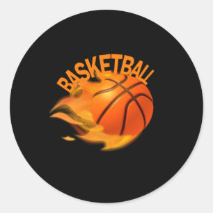 Pegatina Redonda Baloncesto 2