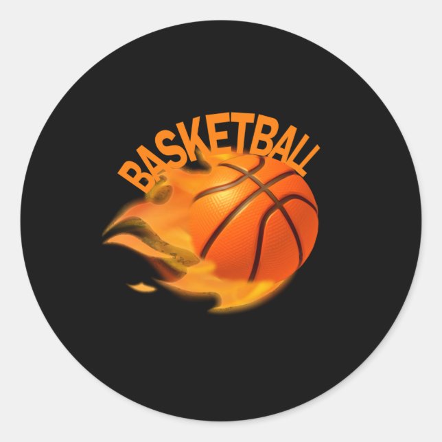 Pegatina Redonda Baloncesto 2 (Anverso)