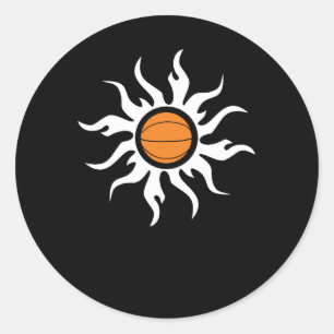 Pegatina Redonda Baloncesto 21