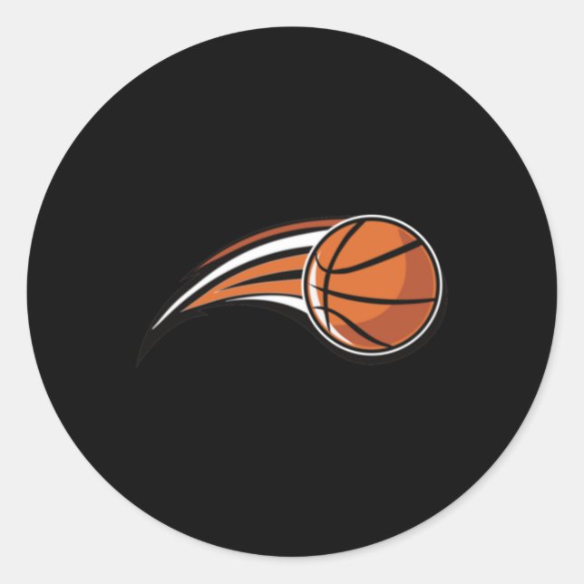 Pegatina Redonda Baloncesto 6 (Anverso)