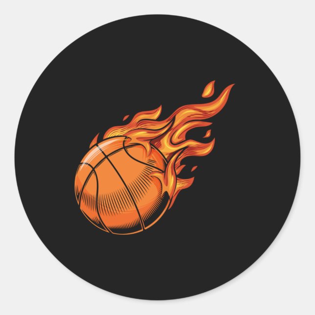 Pegatina Redonda Baloncesto 8 (Anverso)