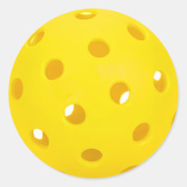 Pegatina Redonda Baloncesto amarillo