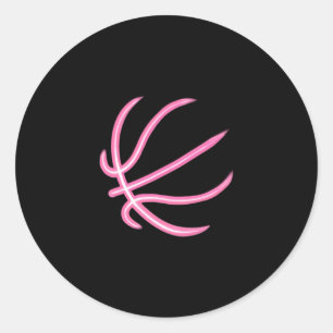 Pegatina Redonda Baloncesto Ball