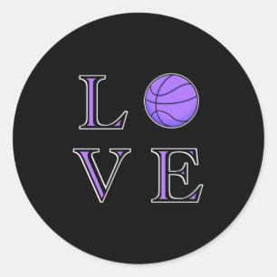 Pegatina Redonda Baloncesto Ball